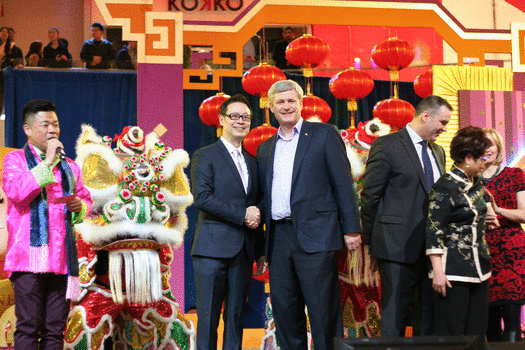 Prime Minister Stephen Harper
Brings greetings to the Chinese community at the Countdown 
