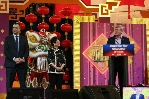 Prime Minister Stephen Harper
Brings greetings to the Chinese community at the Countdown 
