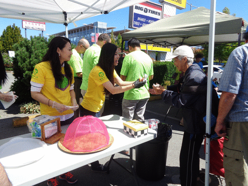 Miss Chinese Vancouver Sandra Chou and Program Host Alabera Zhao Participate at Charity Event