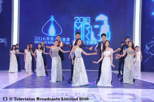 Finalists danced with Miss Hong Kong ten finalists