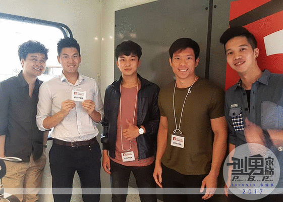 From left: host Chung-Ming Poon, #2 Bernard Wang, #7 Stephen Cheung, #6 Ernest Hans Chan, host Ken Chau