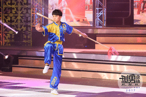 #7 Stephen Cheung are the youngest among all the finalists, but he had participated in many Kung Fu contest, he proudly showcased the unforeseen power of Chinese spear. 