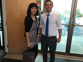 Patrick Brown visited Fairchild TV and brought moon cake to celebrate the Mid Autumn festival