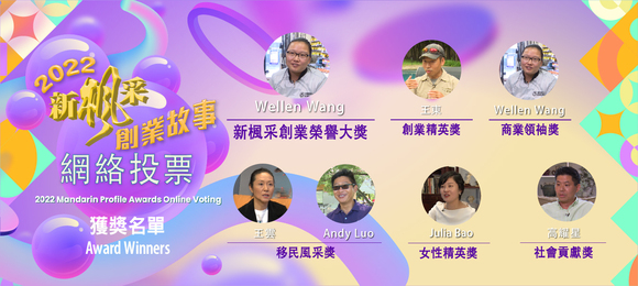 The 2022 Mandarin Profile Awards Online Voting Award Winners Are...
