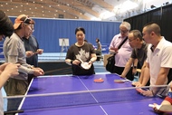 Table tennis coaching session by Canadian Paralympics Games Athlete, Stephanie Chan